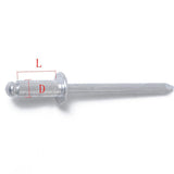 Aluminum Pop Rivets Flange Assortment Dome Head Blind Gap Qty 120pcs - Aladdin Shoppers