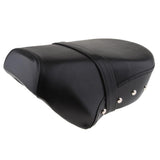 Black Motorbike Comfortable Leather Rear Passenger Pillion Rivet Seat for Harley Sportster XL 883 1200 - Aladdin Shoppers