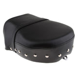 Black Motorbike Comfortable Leather Rear Passenger Pillion Rivet Seat for Harley Sportster XL 883 1200 - Aladdin Shoppers