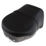 Black Motorbike Comfortable Leather Rear Passenger Pillion Rivet Seat for Harley Sportster XL 883 1200 - Aladdin Shoppers