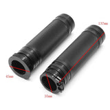 25mm Rubber Motorcycle Handlebar Hand Grips for Harley Sportster Black