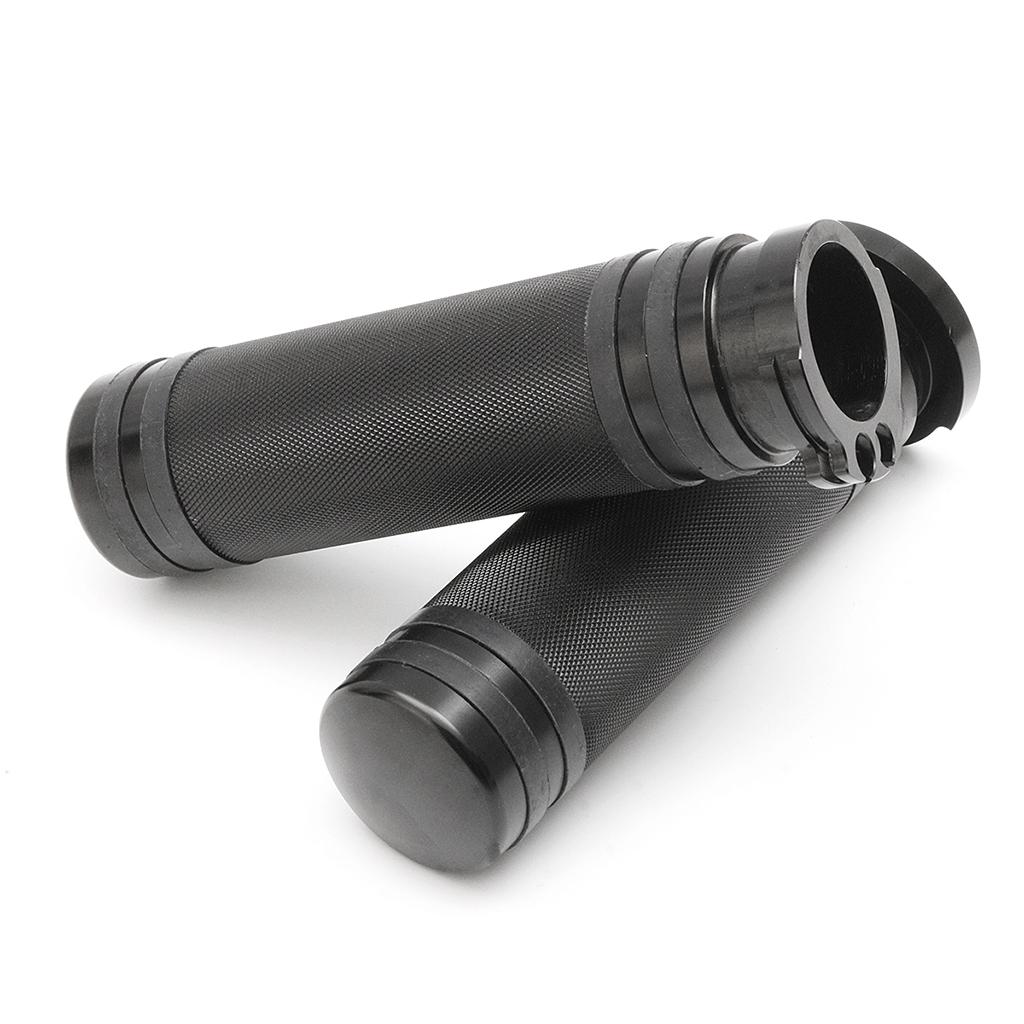 25mm Rubber Motorcycle Handlebar Hand Grips for Harley Sportster Black