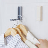 Maxbell 2xFoldable Sticky Wall Clothes Hanging Hooks Holder for Bathroom Bedroom Gray