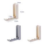 Maxbell 2xFoldable Sticky Wall Clothes Hanging Hooks Holder for Bathroom Bedroom Gray