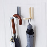 Maxbell 2xFoldable Sticky Wall Clothes Hanging Hooks Holder for Bathroom Bedroom Gray