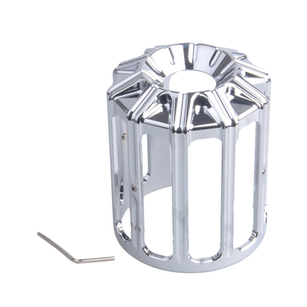Maxbell Maxbell Chrome Motorcycle Aluminum Alloy Oil Filter Cover Grille Styling for Harley