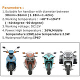 12V 3 Stage Ultra-thin 7/8 Inch Motorbike Handlebar Heated Grips Warmer Sleeves Non-slip Removable - Aladdin Shoppers