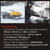 12V 3 Stage Ultra-thin 7/8 Inch Motorbike Handlebar Heated Grips Warmer Sleeves Non-slip Removable - Aladdin Shoppers