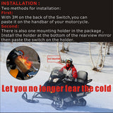 12V 3 Stage Ultra-thin 7/8 Inch Motorbike Handlebar Heated Grips Warmer Sleeves Non-slip Removable - Aladdin Shoppers