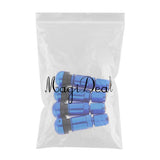 Maxbell 4x4 Pcs Car Tubeless Wheel Dust Caps Tire Valve Stems Blue + Black