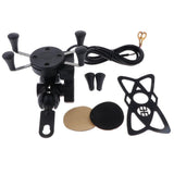 Maxbell Bicycle&Electric Bike&Motorcycle Phone Holder, Phone Mount Holder,with Shock-Absorbing Padding,360° Rotation Suitable for Most Smartphones (Black) - Aladdin Shoppers