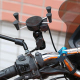 Maxbell Bicycle&Electric Bike&Motorcycle Phone Holder, Phone Mount Holder,with Shock-Absorbing Padding,360° Rotation Suitable for Most Smartphones (Black) - Aladdin Shoppers