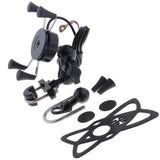 Maxbell Bicycle&Electric Bike&Motorcycle Phone Holder, Phone Mount Holder,with Shock-Absorbing Padding,360° Rotation Suitable for Most Smartphones (Black) - Aladdin Shoppers
