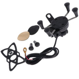 Maxbell Bicycle&Electric Bike&Motorcycle Phone Holder, Phone Mount Holder,with Shock-Absorbing Padding,360° Rotation Suitable for Most Smartphones (Black) - Aladdin Shoppers