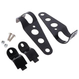 Maxbell Aluminum Alloy Fork Ear Headlight Side Mount Clamp Brackets for Motorbike Chopper Bobber Café Racer (BLACK) - Aladdin Shoppers