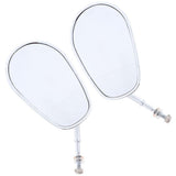 Maxbell 2 Pieces High Quality Alloy 8mm Motorbike Chrome Rearview Mirrors Universal for Motorcycles - Aladdin Shoppers
