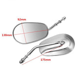 Maxbell 2 Pieces High Quality Alloy 8mm Motorbike Chrome Rearview Mirrors Universal for Motorcycles - Aladdin Shoppers