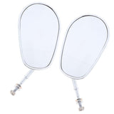 Maxbell 2 Pieces High Quality Alloy 8mm Motorbike Chrome Rearview Mirrors Universal for Motorcycles - Aladdin Shoppers