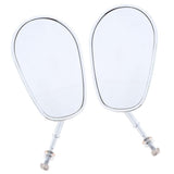 Maxbell 2 Pieces High Quality Alloy 8mm Motorbike Chrome Rearview Mirrors Universal for Motorcycles - Aladdin Shoppers