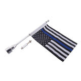 Maxbell Adjustable 10 x 7 Inch Blue American Flag + Flagpole Mount Luggage Rack/Fender， UV Fade Resistant - Aladdin Shoppers