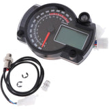 Maxbell ABS Plastic Motorbike 12V Speedometer Tachometer Digital Odometer LCD Gauge - Aladdin Shoppers