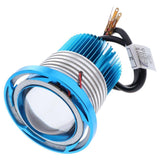 Maxbell Univeral 10W 1200LM LED Motorcycle Headlight With White LED Halo Rings Blue - Aladdin Shoppers