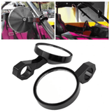 Maxbell 1 Pair 1.75 inch Round Side Rear View Mirrors for Polaris RZR Ranger 900 XP4 1000 S900 1000 Car Safety Back Seat Rearview Mirror - Aladdin Shoppers