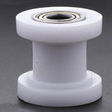 Maxbell 4xMotorcycle 10mm Chain Roller Pulley Tensioner Wheel Guide for Cars White