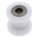 Maxbell 4xMotorcycle 10mm Chain Roller Pulley Tensioner Wheel Guide for Cars White