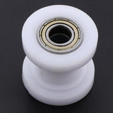 Maxbell 4xMotorcycle 10mm Chain Roller Pulley Tensioner Wheel Guide for Cars White