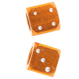 Maxbell 2 pcs Orange Dice Tire air Valve Stem Caps Car Truck Bike ATV Wheel Rims - Aladdin Shoppers