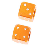 Maxbell 2 pcs Orange Dice Tire air Valve Stem Caps Car Truck Bike ATV Wheel Rims - Aladdin Shoppers