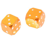 Maxbell 2 pcs Orange Dice Tire air Valve Stem Caps Car Truck Bike ATV Wheel Rims - Aladdin Shoppers