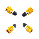Maxbell 3x4Pieces Alloy Tire Stem Valve Caps Dust Cover for Motorcycle Yellow + Black