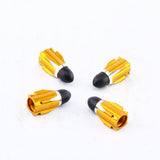 Maxbell 4x4Pieces Alloy Tire Stem Valve Caps Dust Cover for Motorcycle Yellow + Black