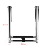 Maxbell 2 Steps Stainless Steel Telescoping Folding Ladder for Boat Marine Yacht