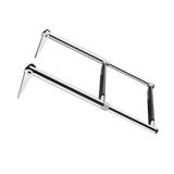 Maxbell 2 Steps Stainless Steel Telescoping Folding Ladder for Boat Marine Yacht