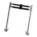 Maxbell 2 Steps Stainless Steel Telescoping Folding Ladder for Boat Marine Yacht