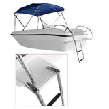 Maxbell 2 Steps Stainless Steel Telescoping Folding Ladder for Boat Marine Yacht