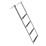 Maxbell 4 Steps Stainless Steel Telescoping Folding Ladder for Boat Marine Yacht