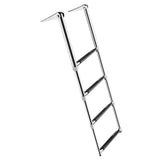 Maxbell 4 Steps Stainless Steel Telescoping Folding Ladder for Boat Marine Yacht