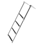 Maxbell 4 Steps Stainless Steel Telescoping Folding Ladder for Boat Marine Yacht