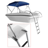 Maxbell 4 Steps Stainless Steel Telescoping Folding Ladder for Boat Marine Yacht