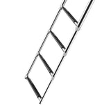 Maxbell 4 Steps Stainless Steel Telescoping Folding Ladder for Boat Marine Yacht