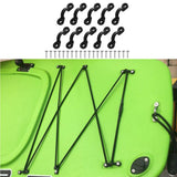 Maxbell 3x10 Pieces New Nylon Marine Deck Sheet Eye Lacing Strap Saddle Clip 34 x 10mm