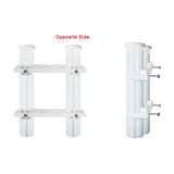 Maxbell 2 Tubes Link White Plastic Fishing Rod Racks Fishing Rod Racks Holder Socket