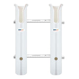 Maxbell 2 Tubes Link White Plastic Fishing Rod Racks Fishing Rod Racks Holder Socket