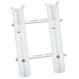 Maxbell 2 Tubes Link White Plastic Fishing Rod Racks Fishing Rod Racks Holder Socket