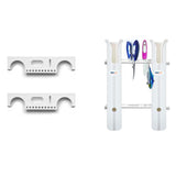 Maxbell 2 Tubes Link White Plastic Fishing Rod Racks Fishing Rod Racks Holder Socket