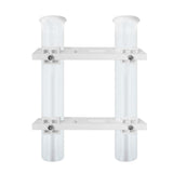 Maxbell 2 Tubes Link White Plastic Fishing Rod Racks Fishing Rod Racks Holder Socket